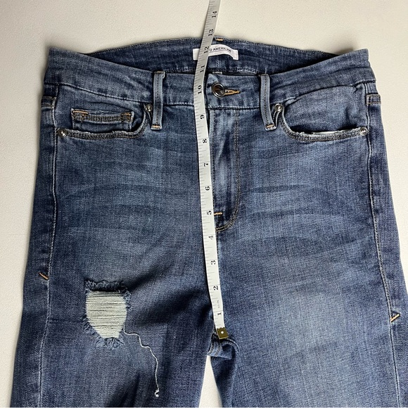 Good American Good Waist Distresses Jeans GAGL103 - Picture 6 of 10